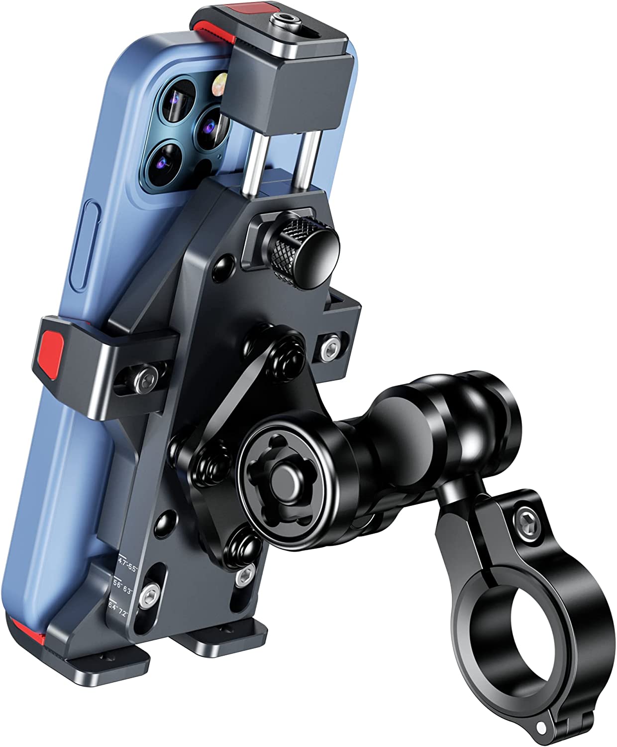 BRCOVAN Aluminum Alloy Motorcycle Phone Mount with Vibration Dampener